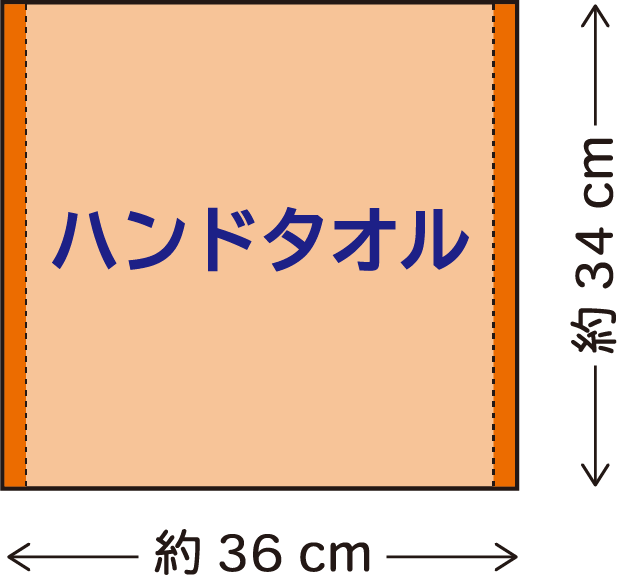 ハンドタオル:34×36cm